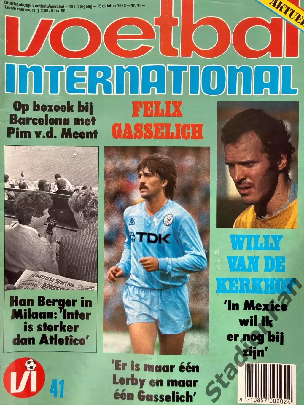 8 журналов Voetbal nr.35,36,37,38,39,40,41,42 - 1983 6