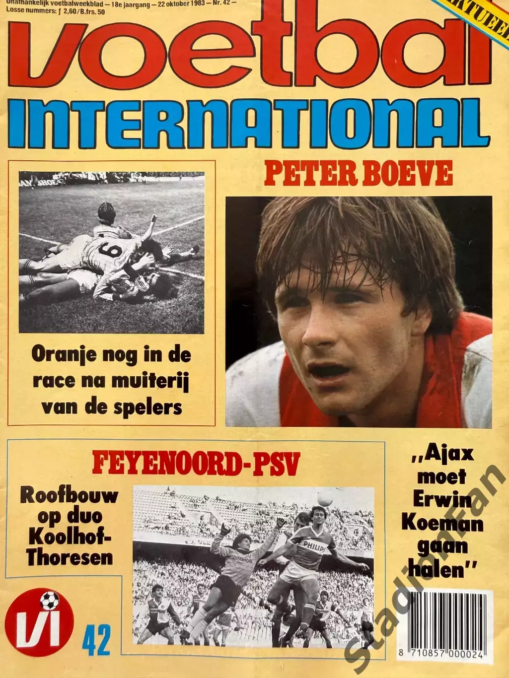 8 журналов Voetbal nr.35,36,37,38,39,40,41,42 - 1983 7