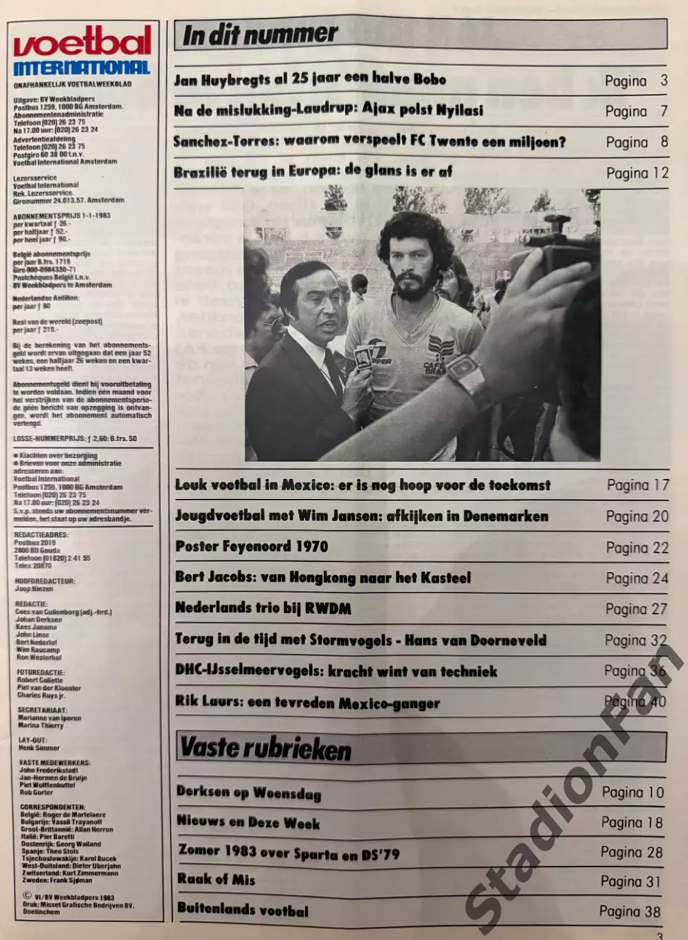 Журнал Voetbal nr.26-1983 1