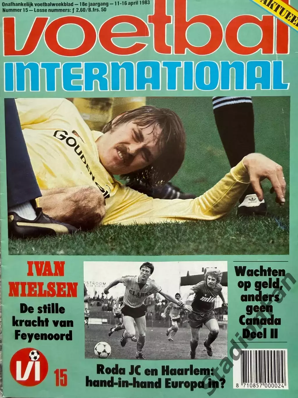8 журналов Voetbal nr.15,16,18,21,25,31,32,34 - 1983