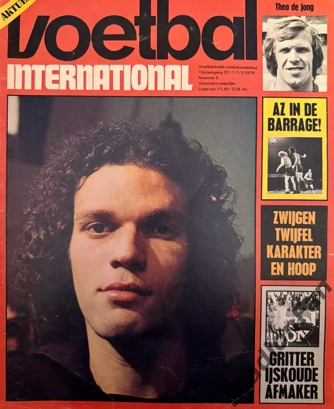 6 журналов Voetbal nr.4,5,7,12,22,24 - 1975 1