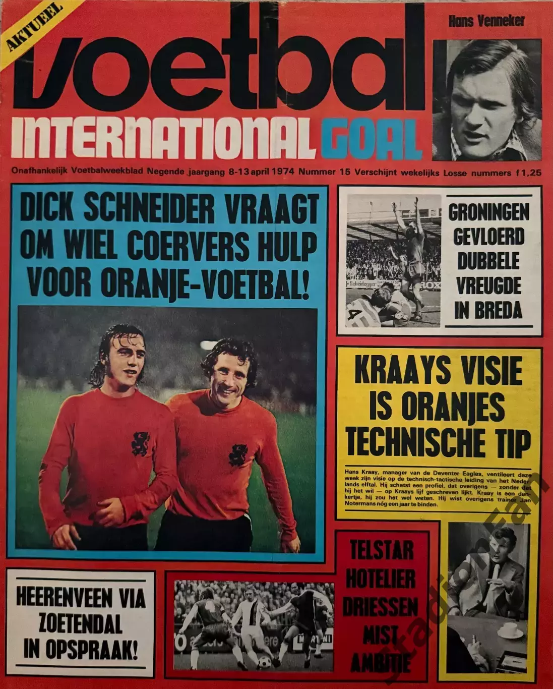 2 журнала Voetbal nr.15,35 - 1974
