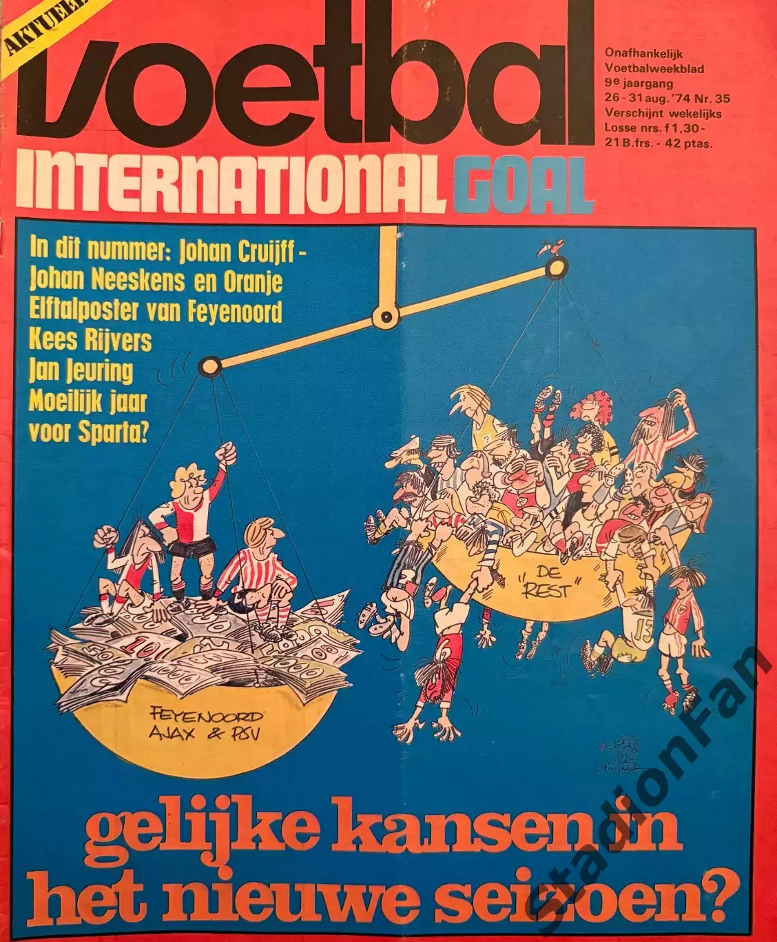 2 журнала Voetbal nr.15,35 - 1974 2