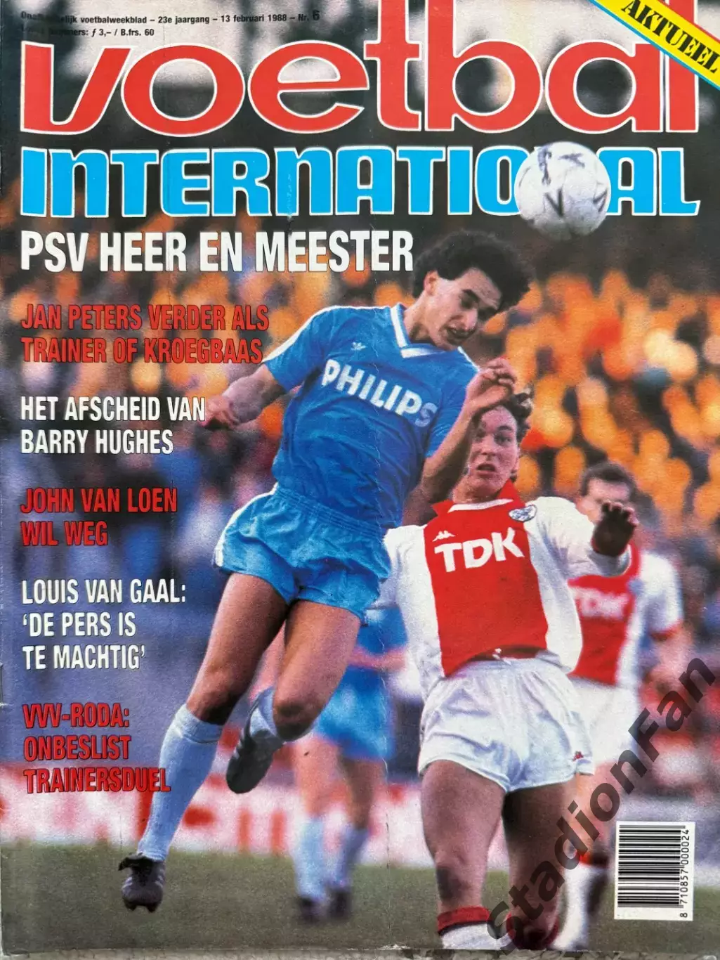 8 журналов Voetbal nr.3,4,6,11,12,31,34,35 -1988 2