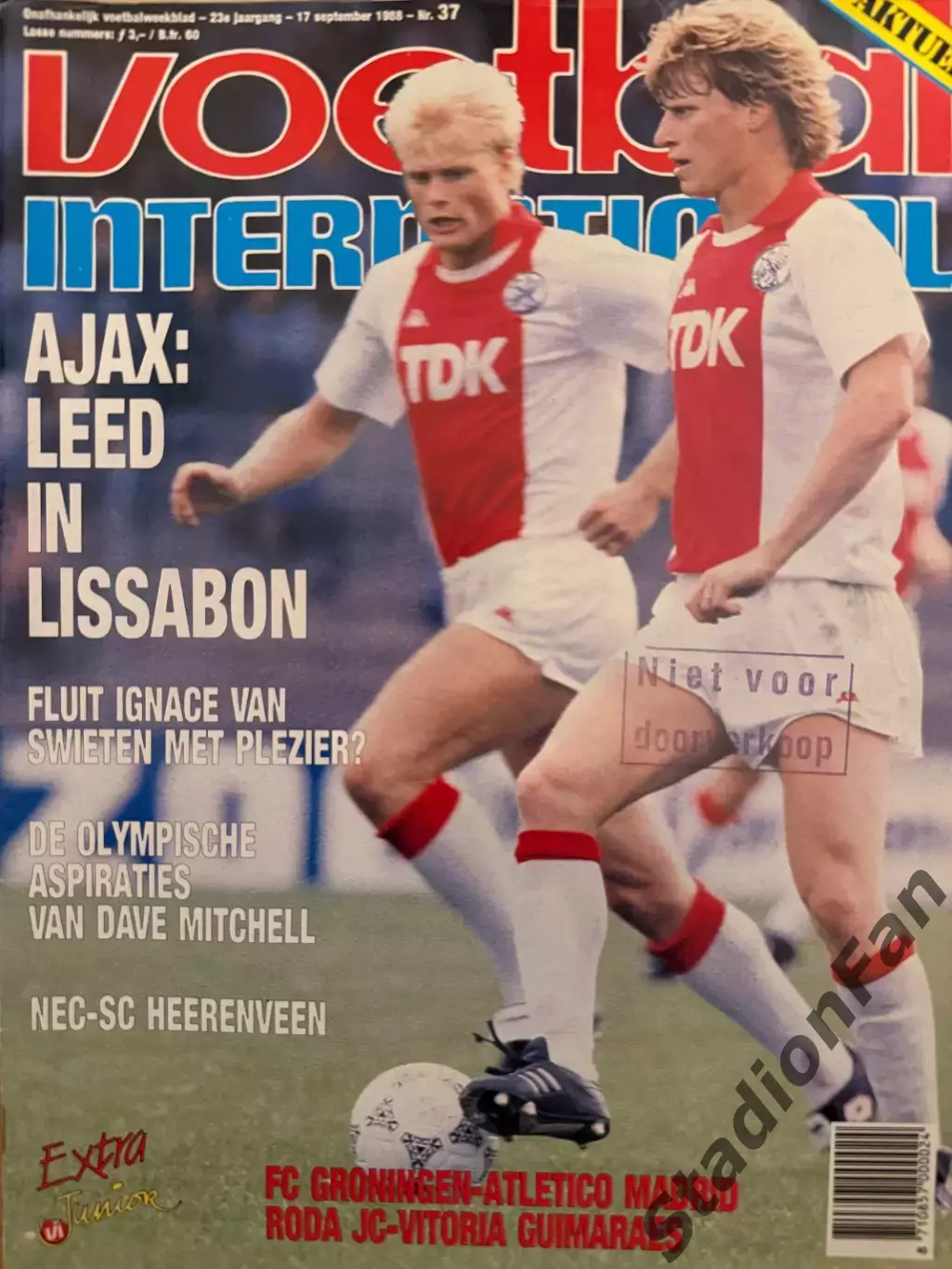8 журналов Voetbal nr.36,37,38,39,40,41,44,45 -1988