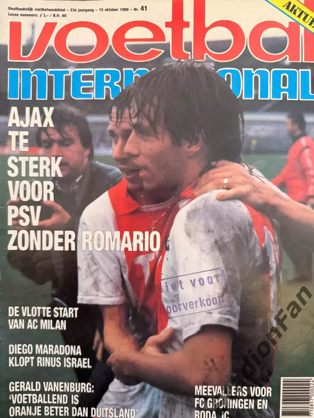 8 журналов Voetbal nr.36,37,38,39,40,41,44,45 -1988 5