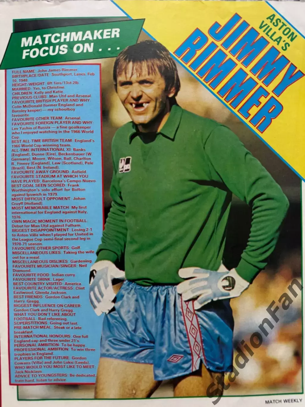 Журнал MATCH - 1981,January 17 2