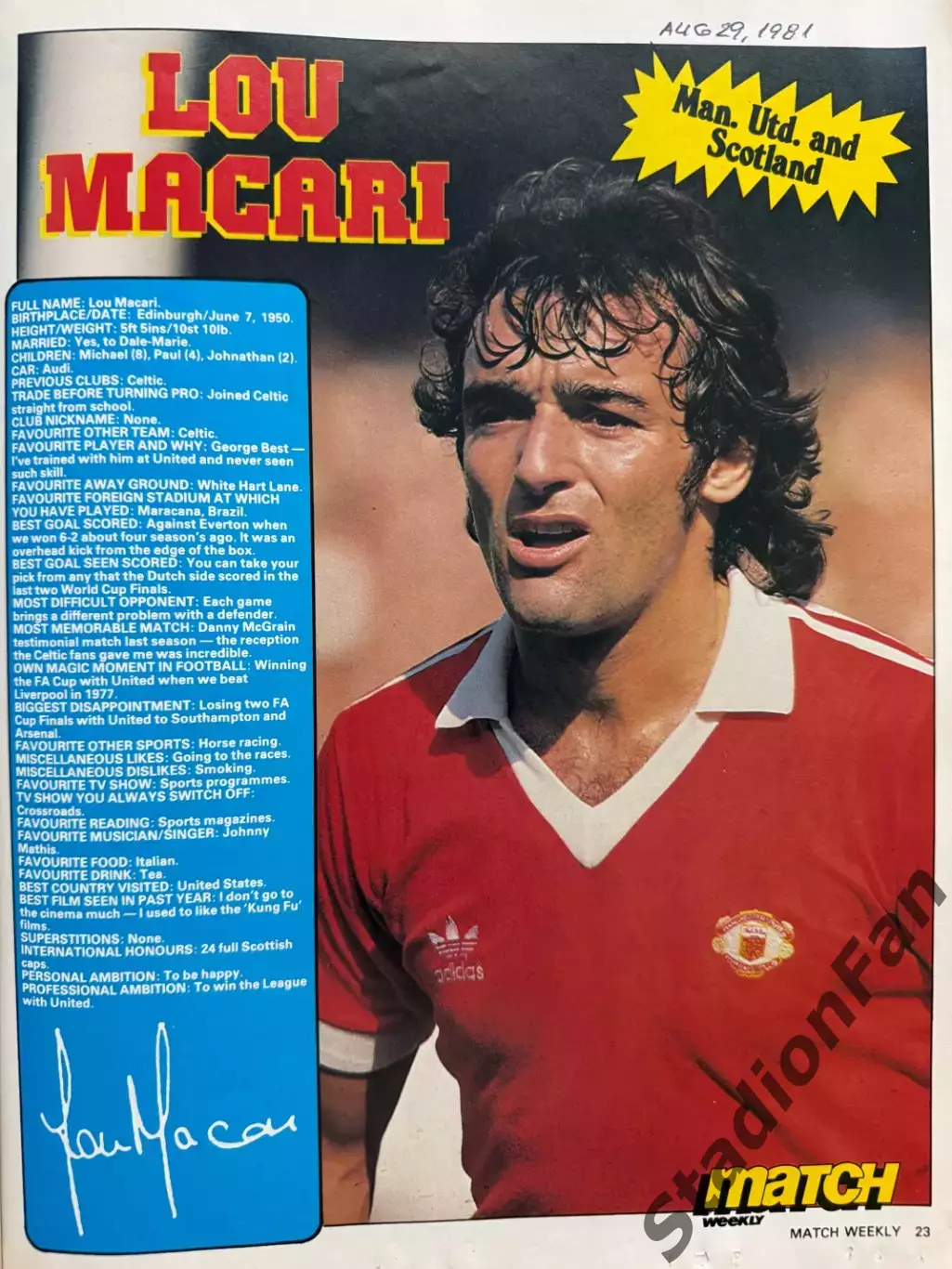 Журнал MATCH - 1981,August 29 3