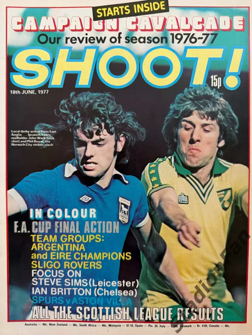 2 Журнала SHOOT! - 1977 год, 18.06 и 16.07