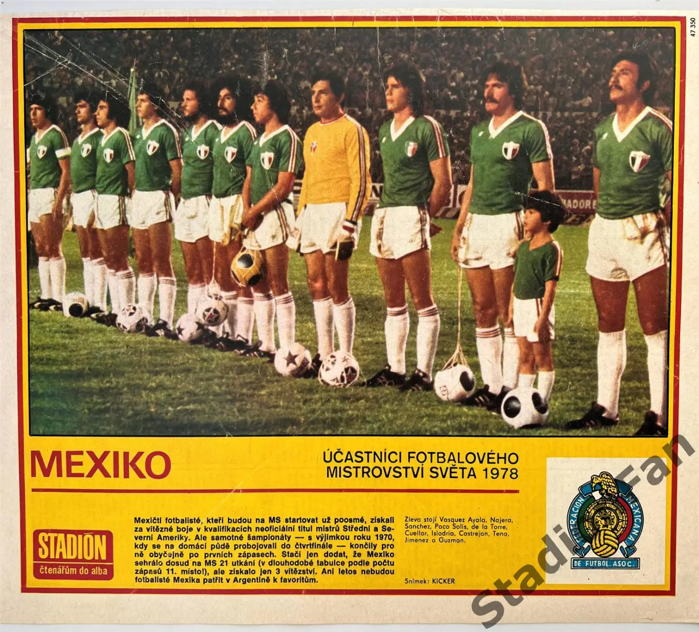 Постер из журнала Stadion - MEXICO 1978