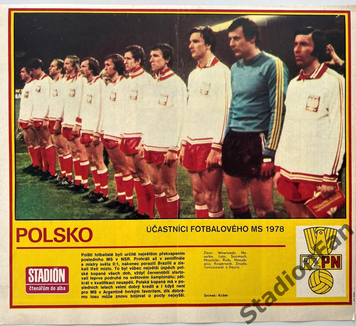 Постер из журнала Stadion - POLSKO 1978