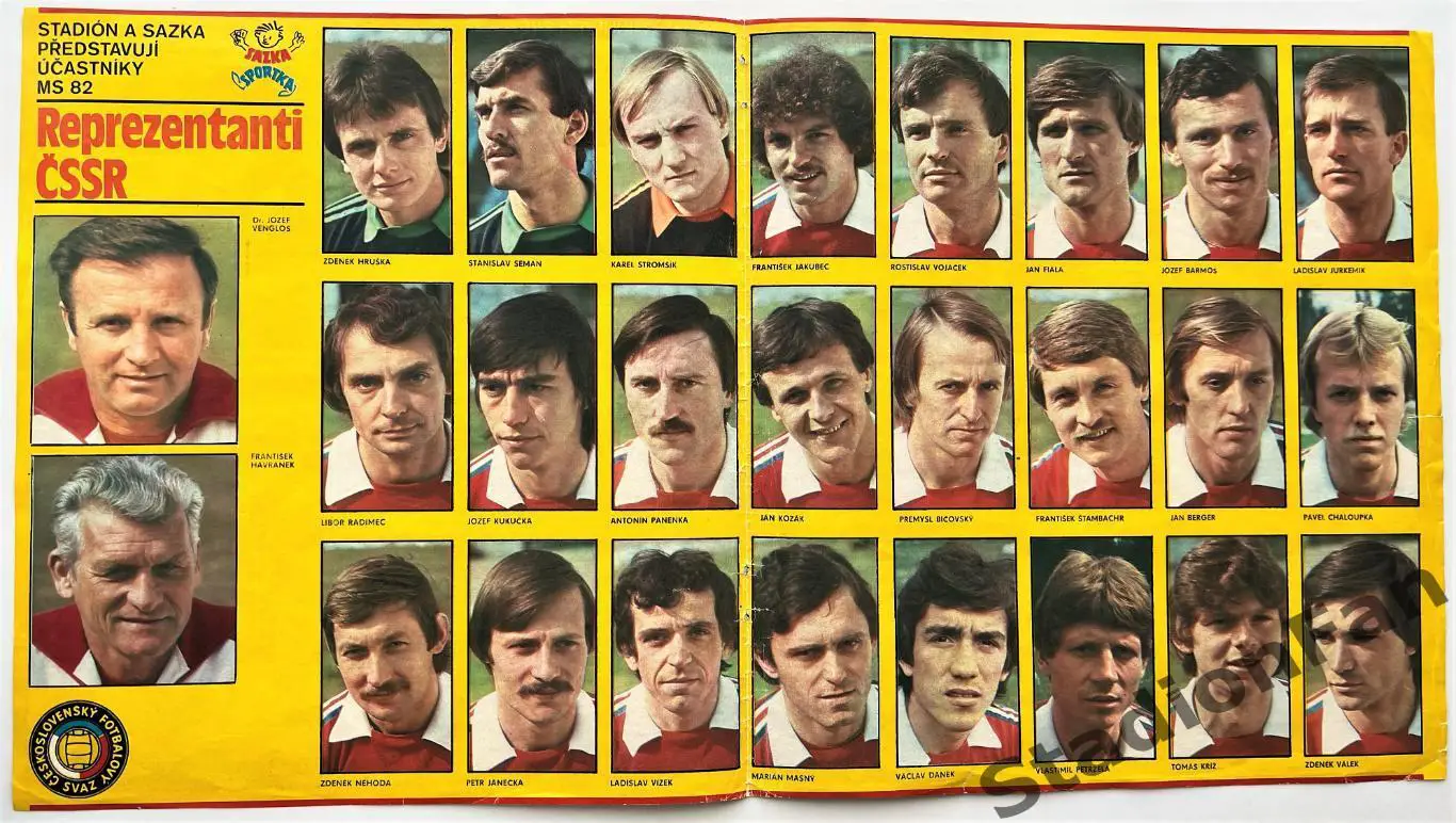 Постер из журнала Stadion - CSSR 1982