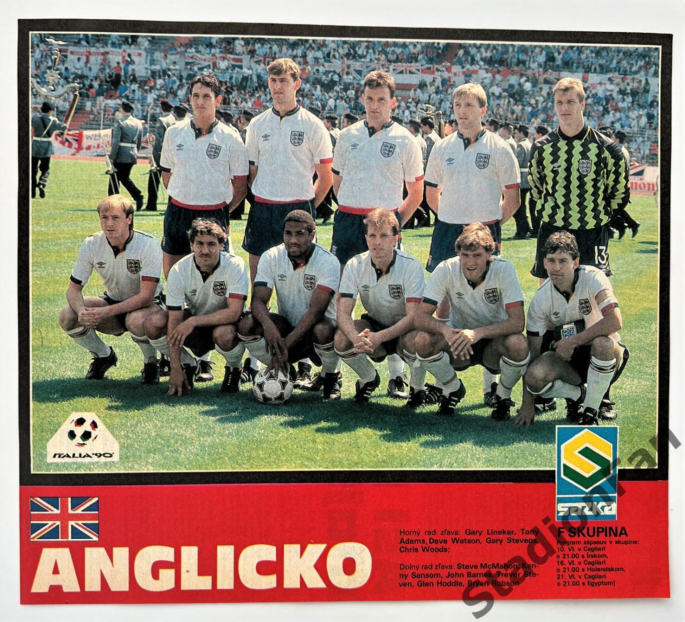 Постер из журнала Start - ANGLICKO 1990