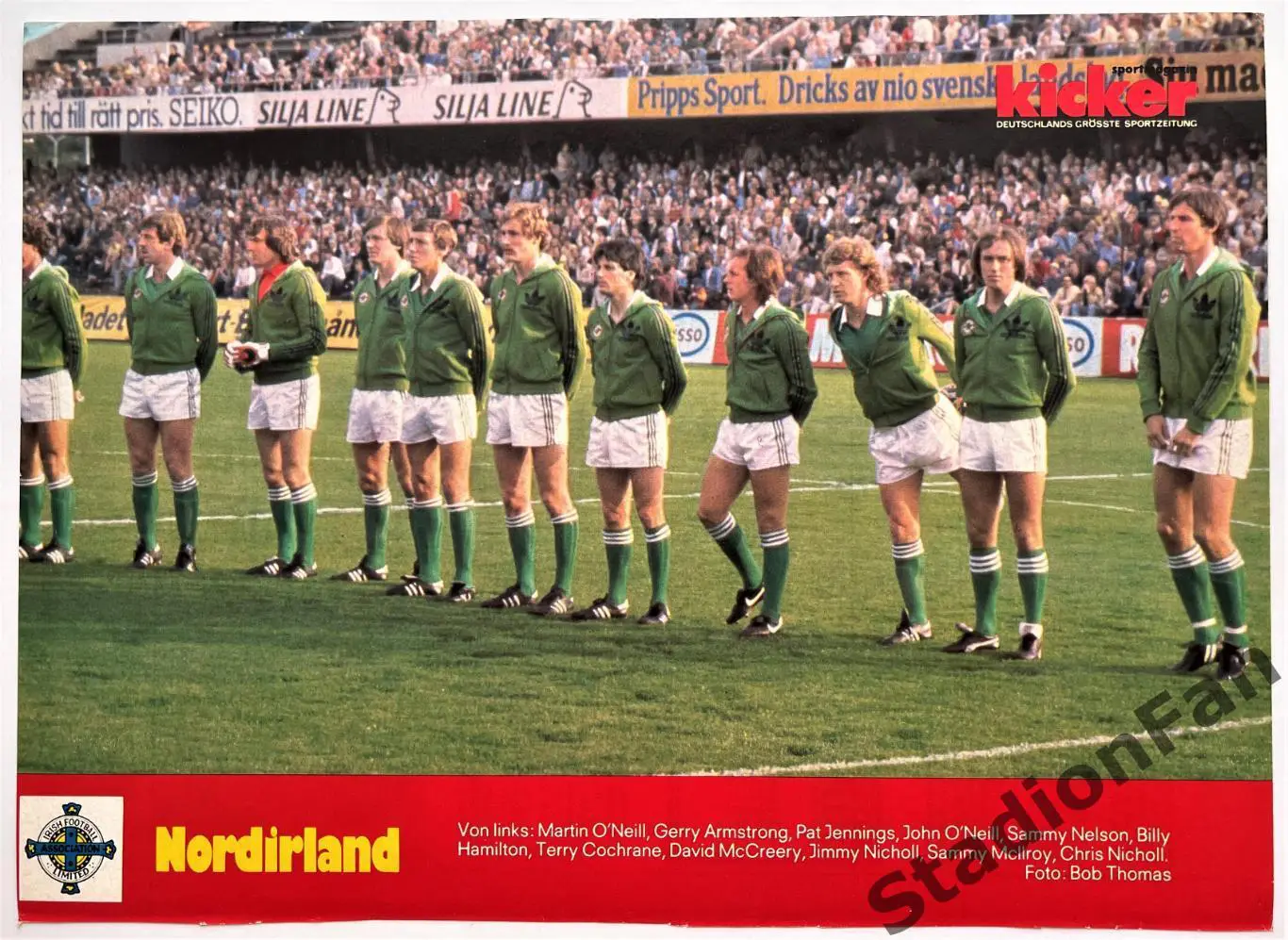 Постер из журнала Kicker Sonderheft WM`82 - Nordirland.