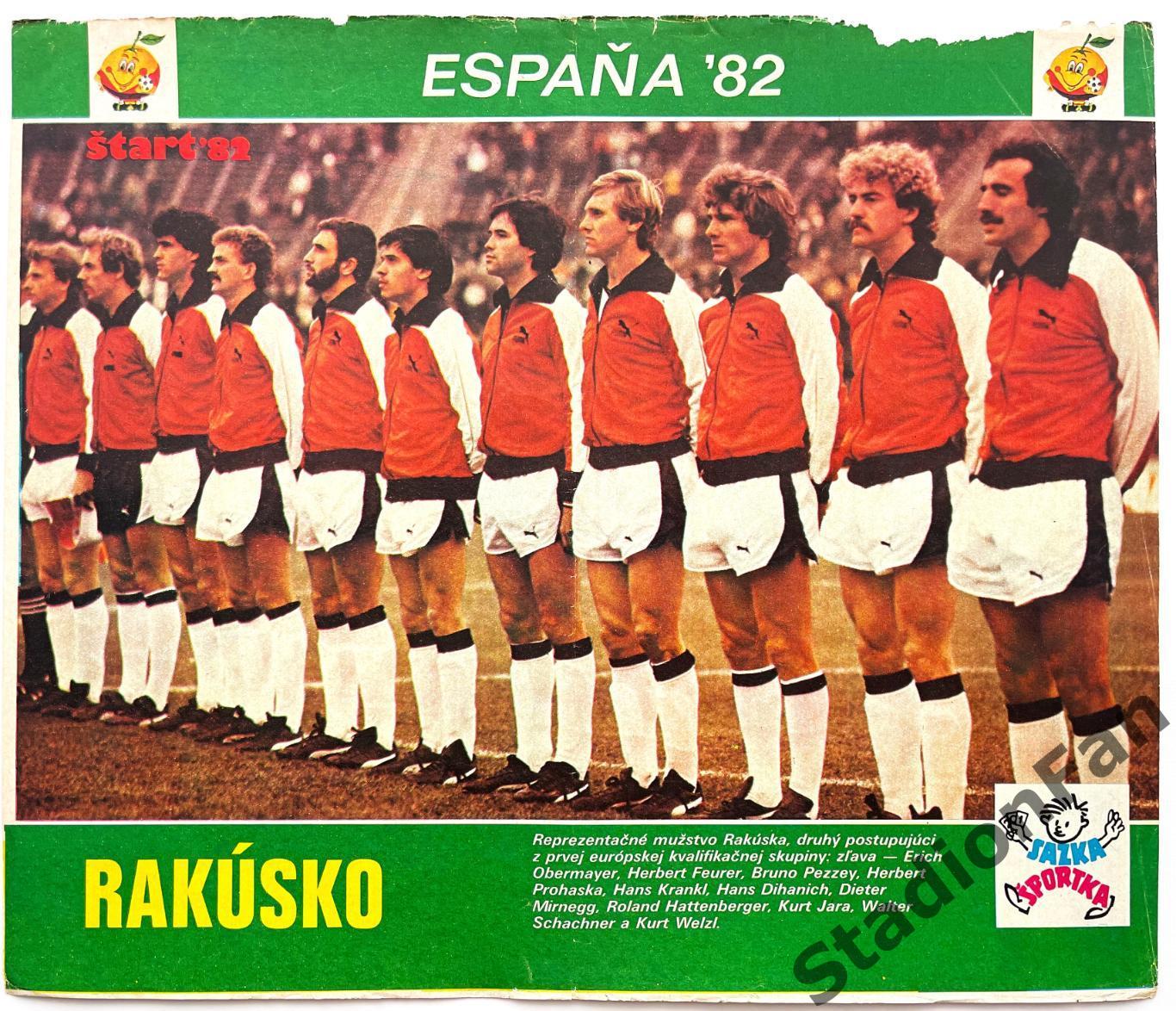 Постер из журнала Start (Старт) - Rakusko 1982