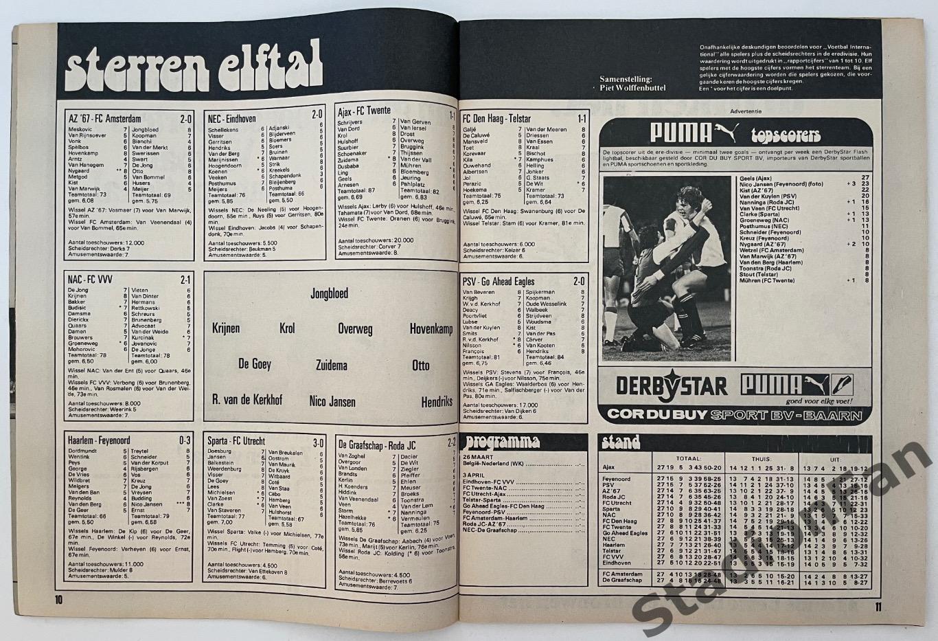 Журнал Voetbal nr.12 - 1977 год. 2