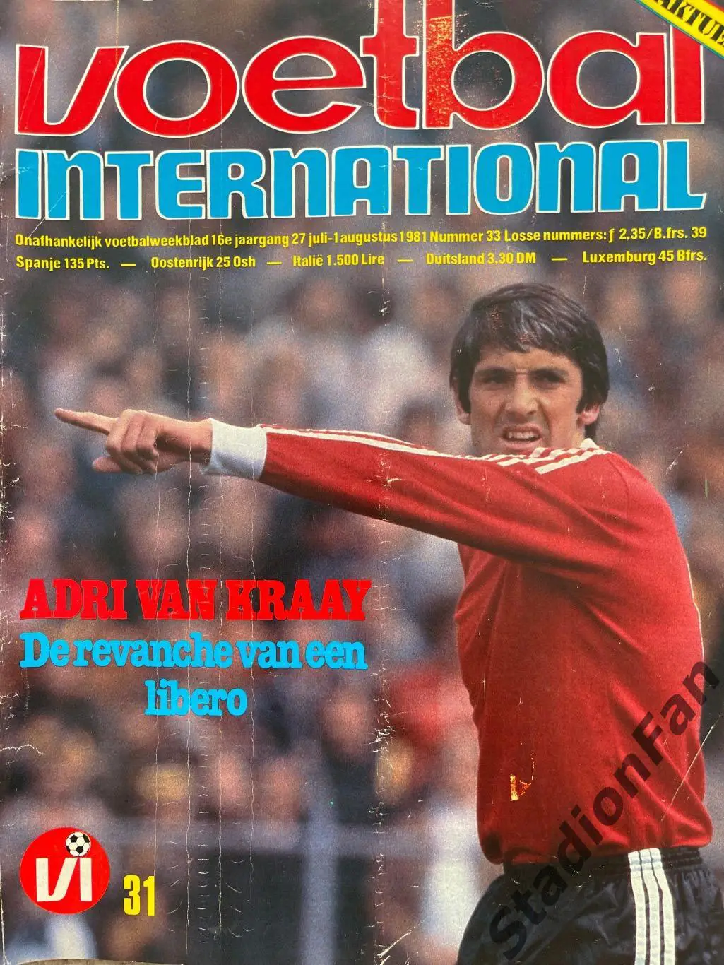 Журнал Voetbal nr.31 - 1981