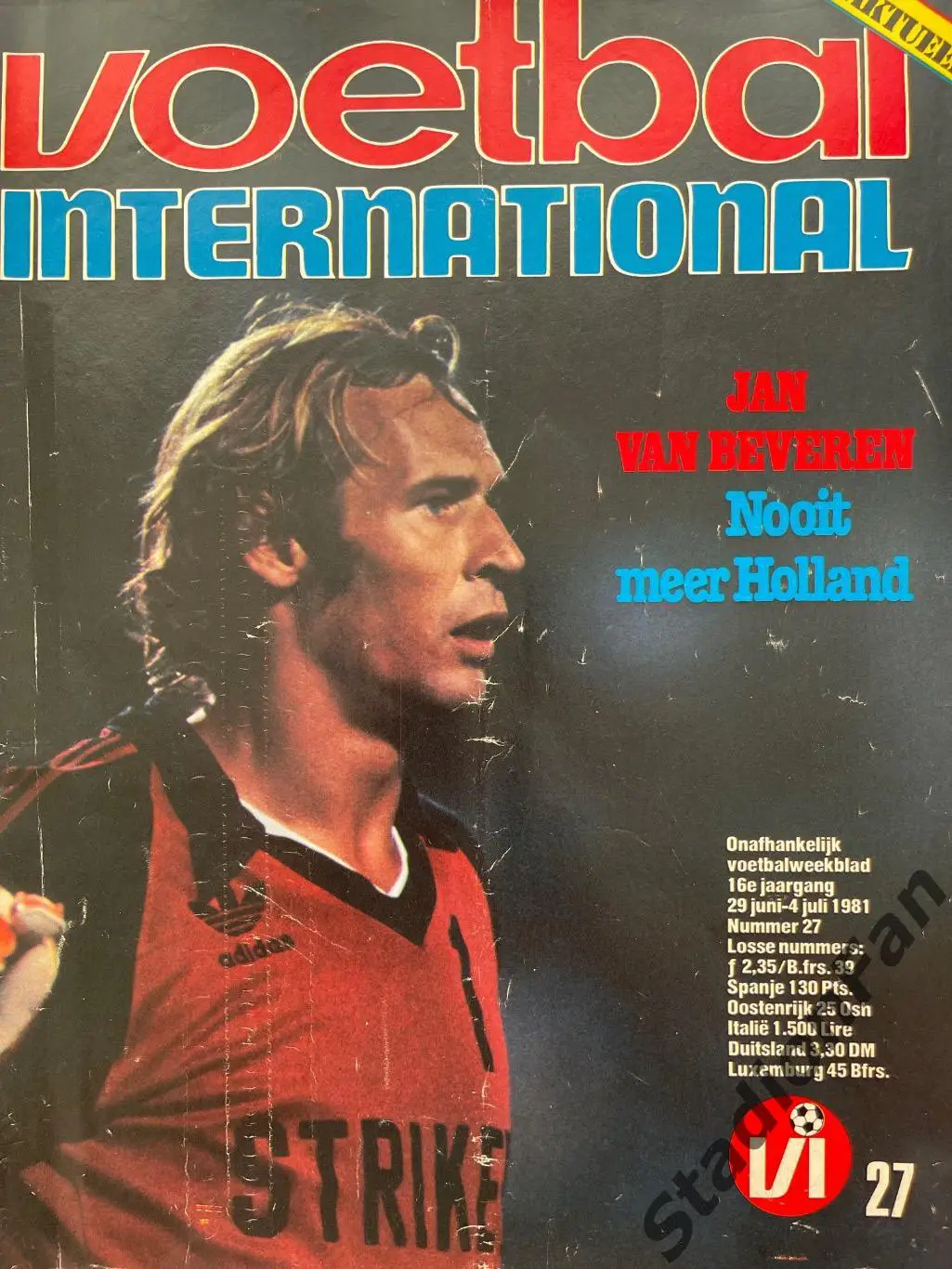 Журнал Voetbal nr.27 - 1981