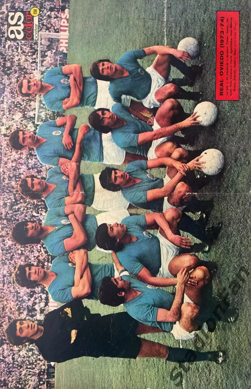 Poster nr 150 из журнала AS COLOR- Real Oviedo 1973-74