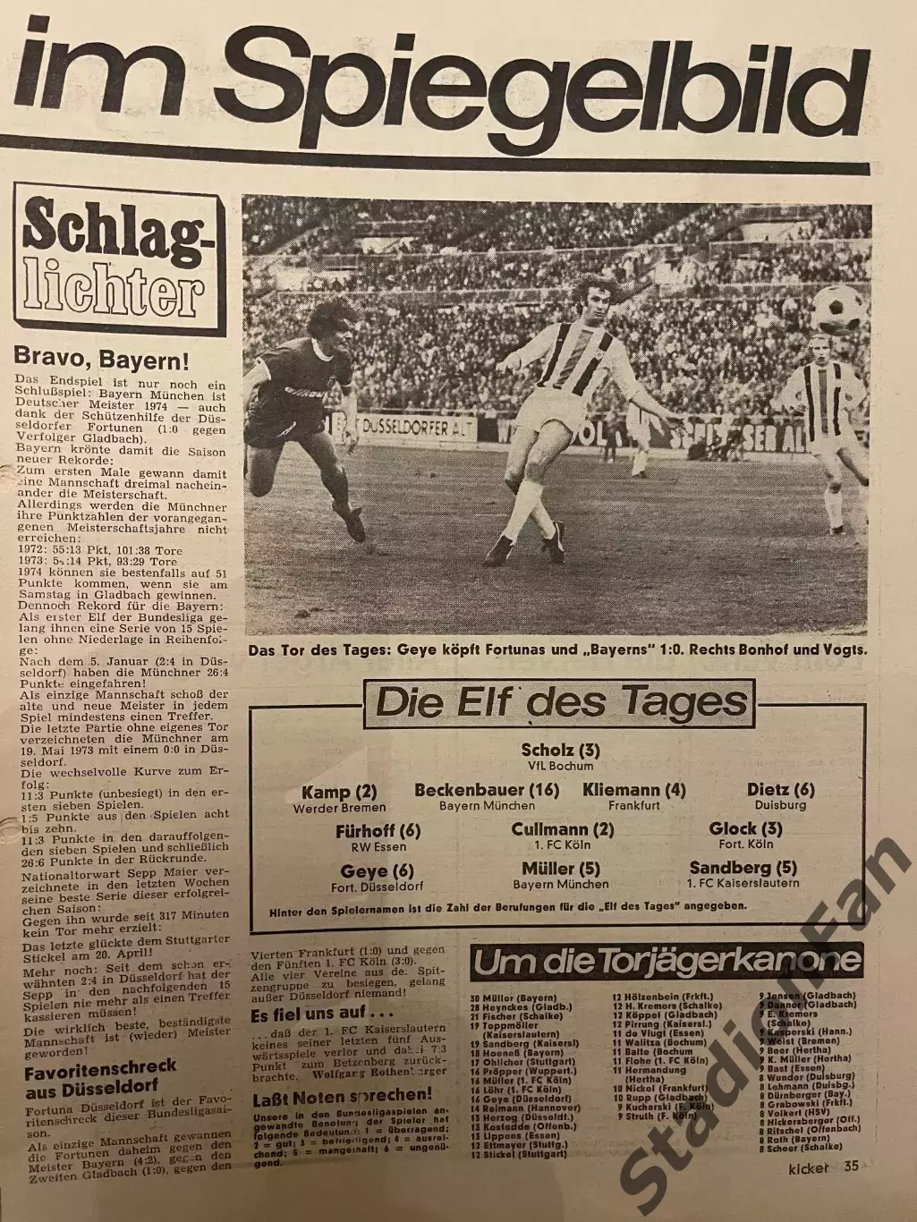 Журнал Kicker nr 40 - 1974 7