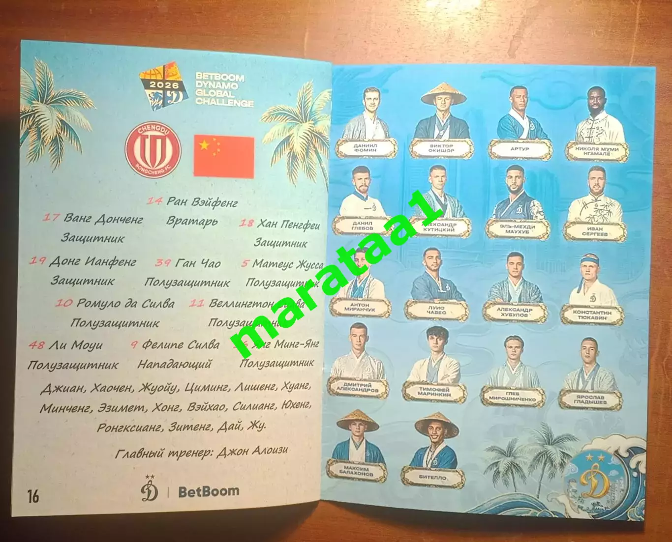 Динамо (Москва) - «Ченду Жунчен» (Ченду,Китай) 26 января 2026 альтернатива 5