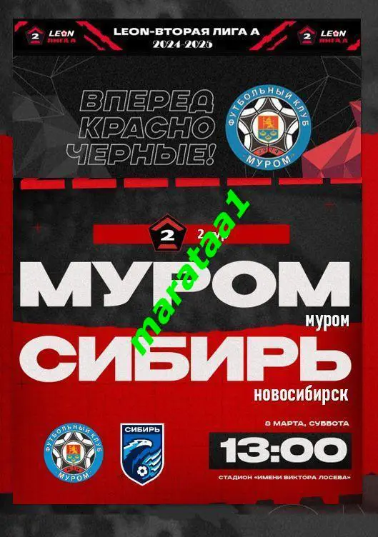ФК Муром (Муром) - Сибирь (Новосибирск) - 08 марта 2024/25 АЛЬТЕРНАТИВА