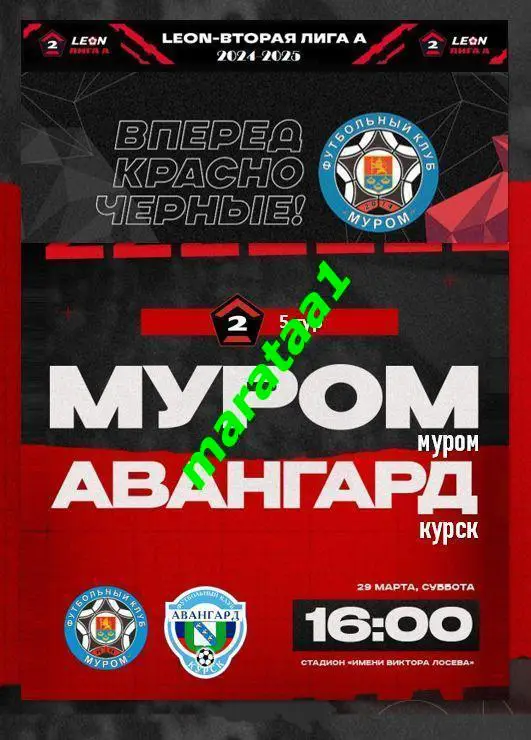 ФК Муром (Муром) - Авангард (Курск) - 29 марта 2024/25 АЛЬТЕРНАТИВА
