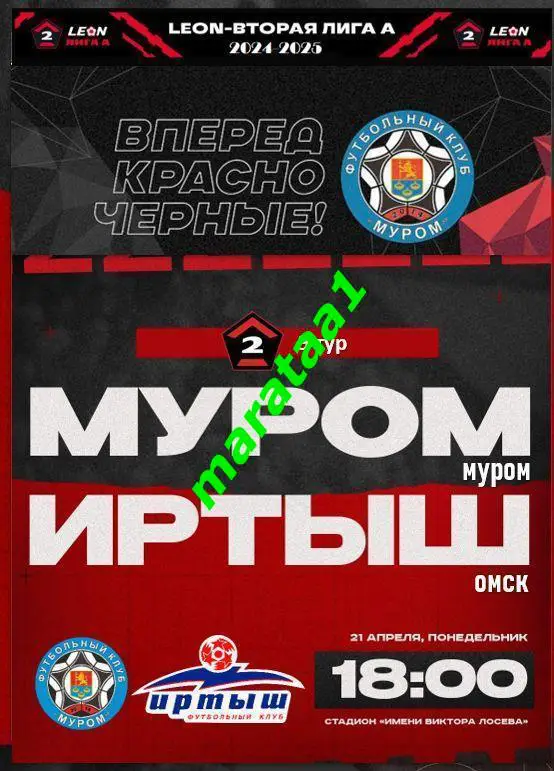 ФК Муром (Муром) - Иртыш (Омск) - 21 апреля 2024/25 АЛЬТЕРНАТИВА