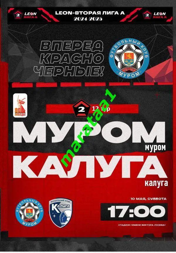 ФК Муром (Муром) - Калуга (Калуга) - 10 мая 2024/25 АЛЬТЕРНАТИВА