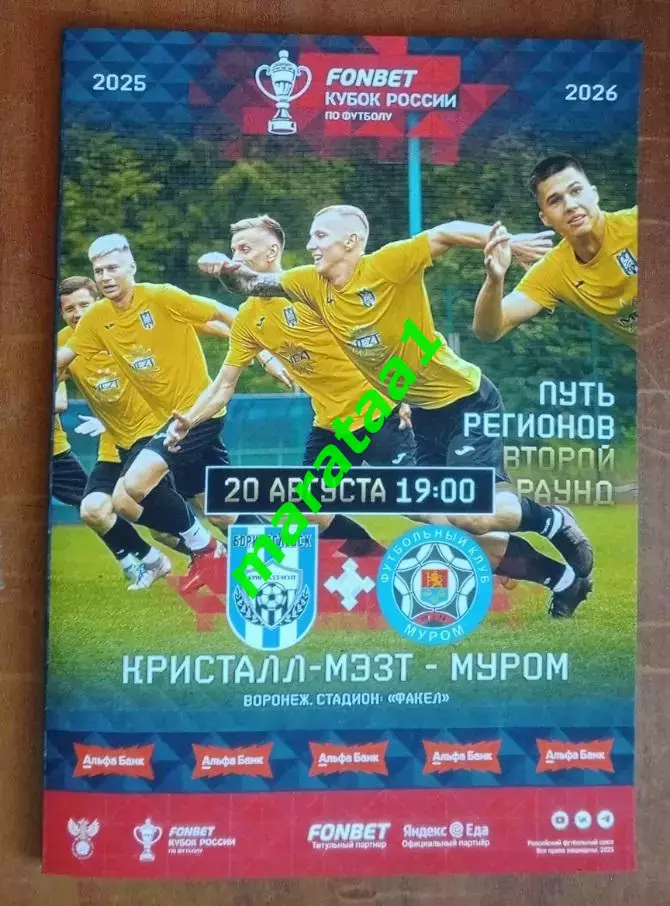 Кристалл-МЭЗТ»Борисоглебск – ФК «Муром» Кубок России Путь регионов 20.08.25