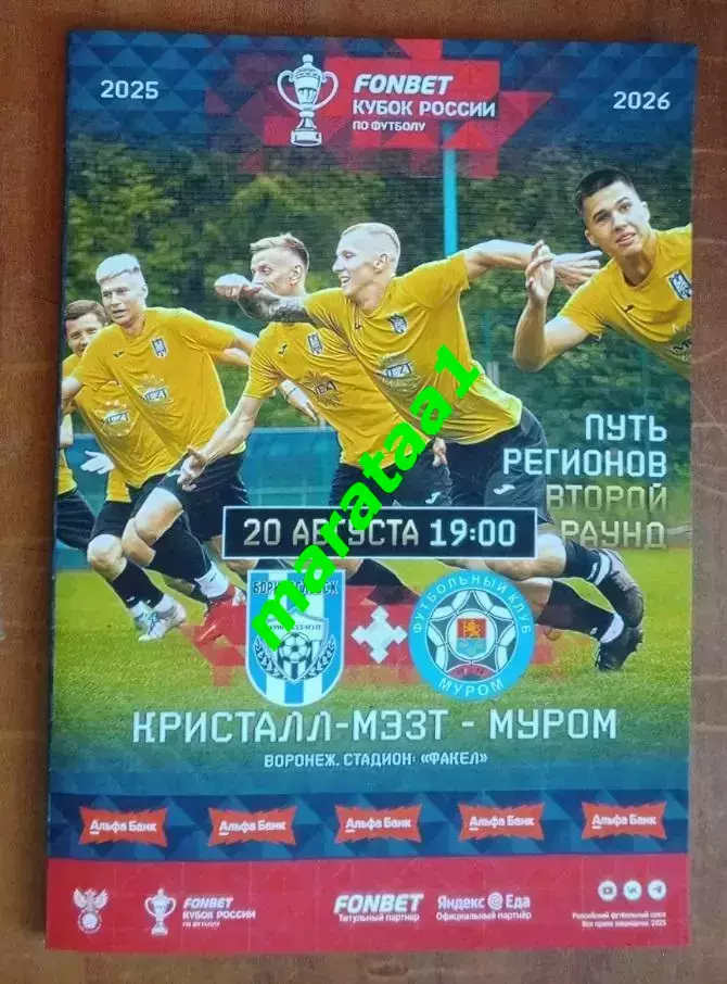 Кристалл-МЭЗТ»Борисоглебск – ФК «Муром» Кубок России Путь регионов 20.08.25