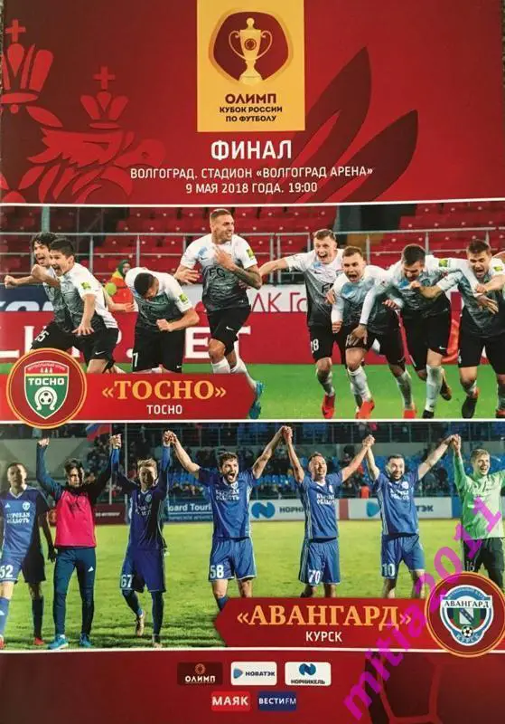 ФИНАЛ 2017/18 Тосно (Ленинградская обл.) - Авангард (Курск) (09.05.2018)