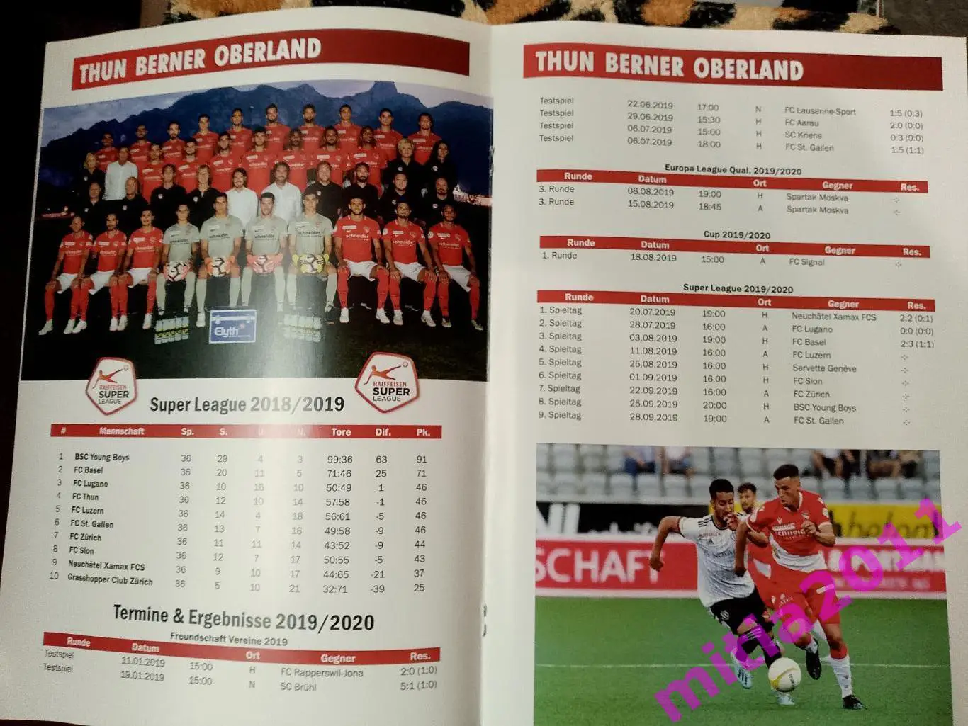 Тун (Швейцария) - Спартак (Москва, Россия) (08.08.2019) 2