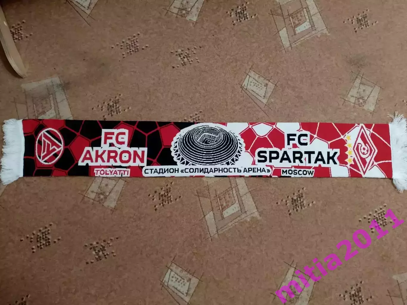 Матчевый шарф Акрон (Тольятти) - Спартак (Москва) (03.08.2025) вид 2 1