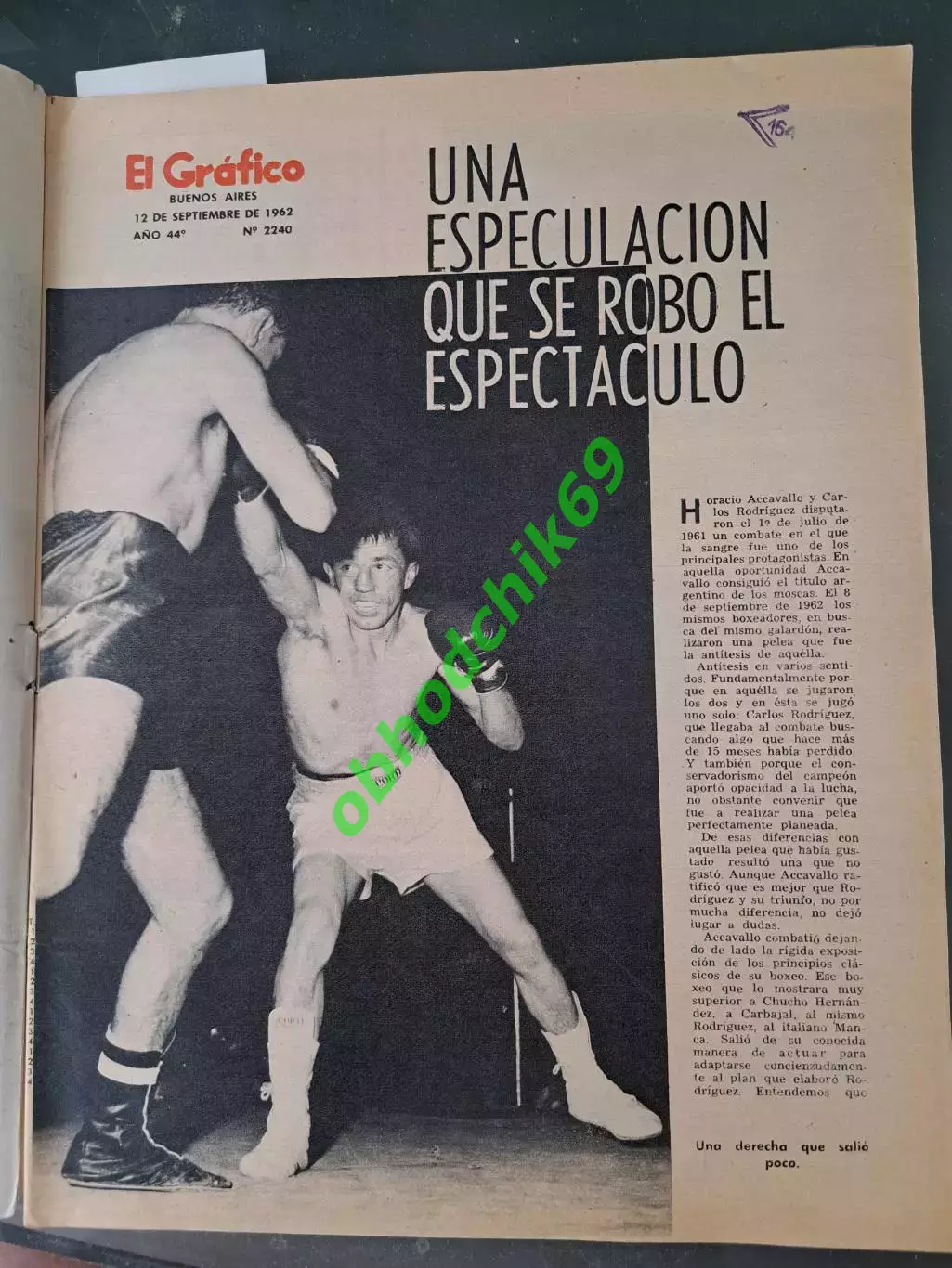 Журнал El Grafico Аргентина N2240 _Сентябрь 1962 1