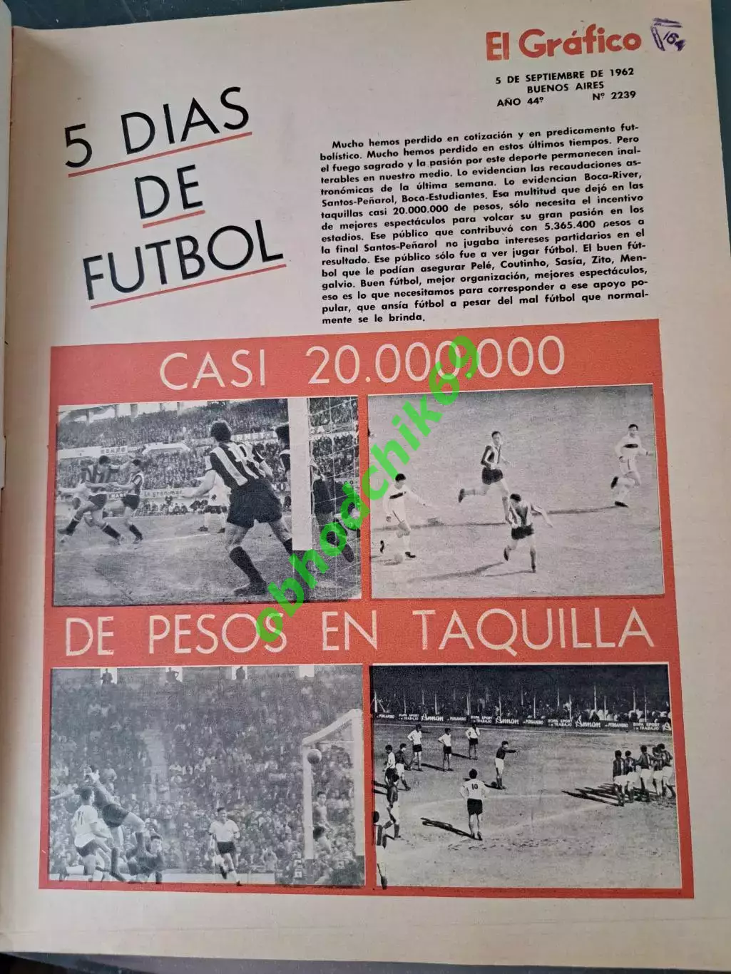 Журнал El Grafico Аргентина N2239 _Сентябрь 1962 1