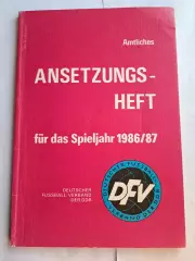 Футбол ежегодник1986/1987 г изд ГДР / Германия