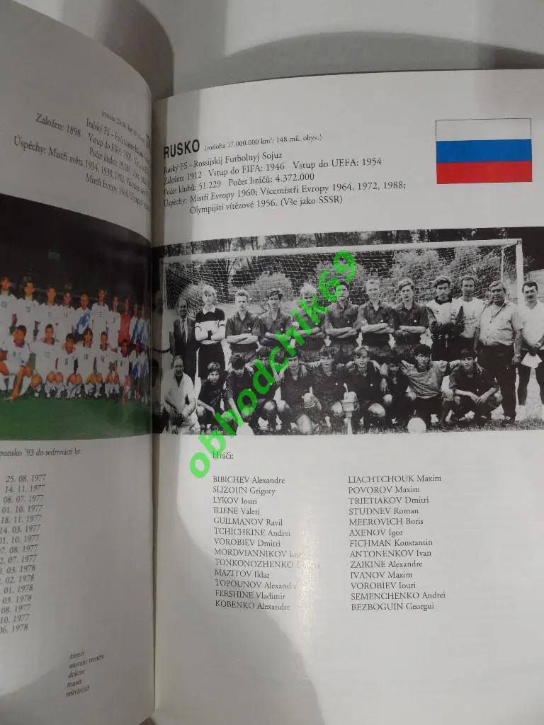 Турнир в Праге Чехия 21-25 09 1994 (молодежная U-17 сборная Россия) 1