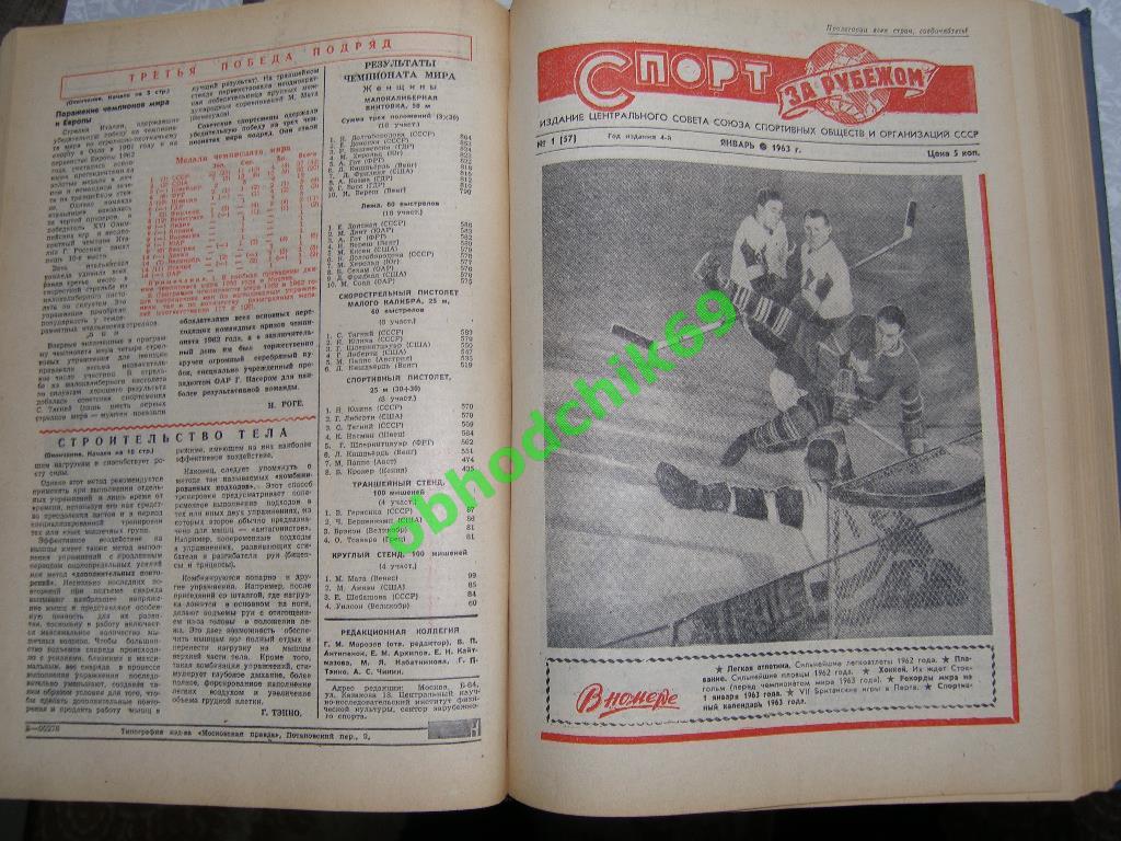 Спорт за рубежом, годовая подборка 1962-1963 1