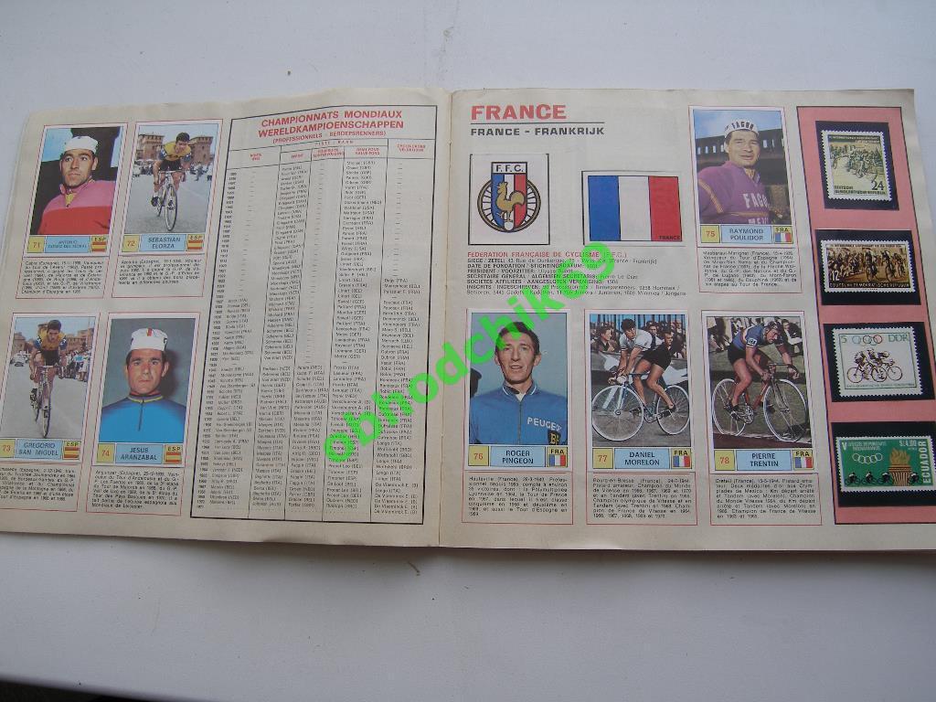 Альбом наклейки Panini SPRINT 1971 ( велоспорт) 87% заполнения 2