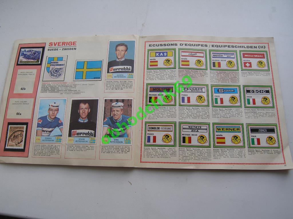 Альбом наклейки Panini SPRINT 1971 ( велоспорт) 87% заполнения 4