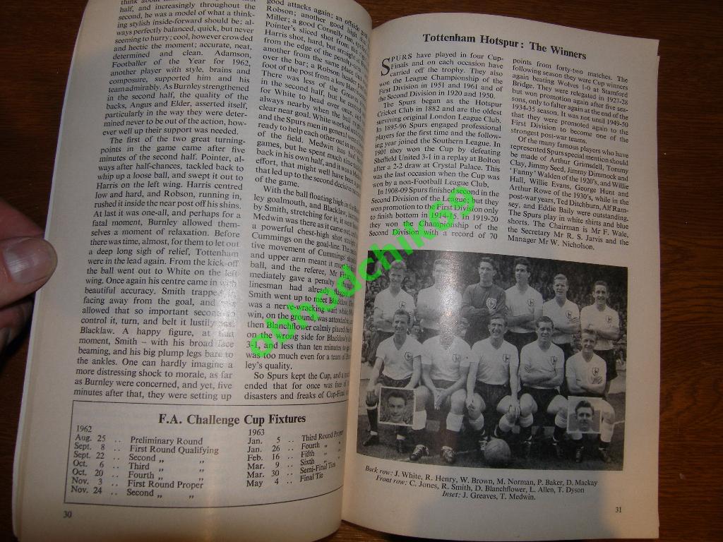 Ежегодник Английской Лиги /Britain Football Association Yearbook 1962-63 4
