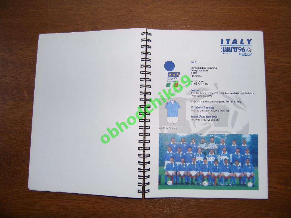 Statistics Handbook/хендбук Чемпионат Европы ЕВРО 1996 Англия 1