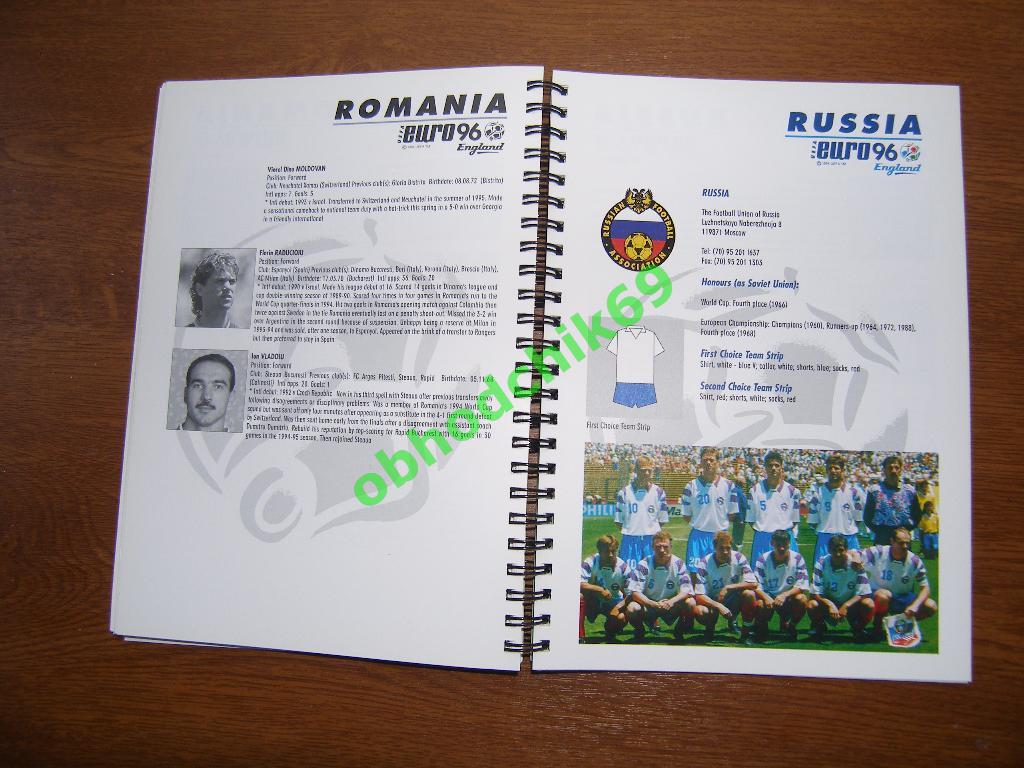 Statistics Handbook/хендбук Чемпионат Европы ЕВРО 1996 Англия 2
