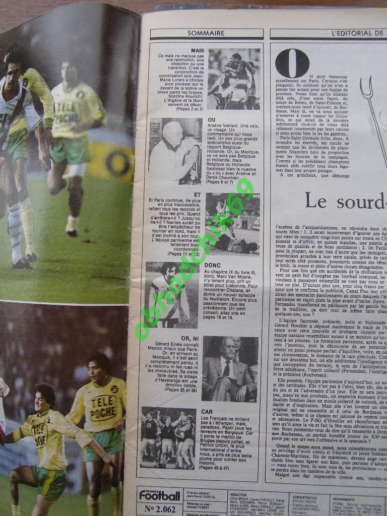 France Football #2.062 15-10-1985 (постер F.C. Metz) 1