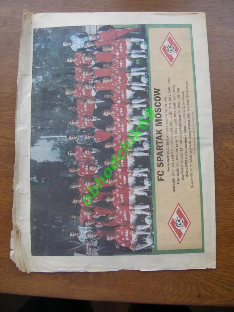 Спарта Прага-Спартак Москва 12.09.2001 Лига Чемпионов 1