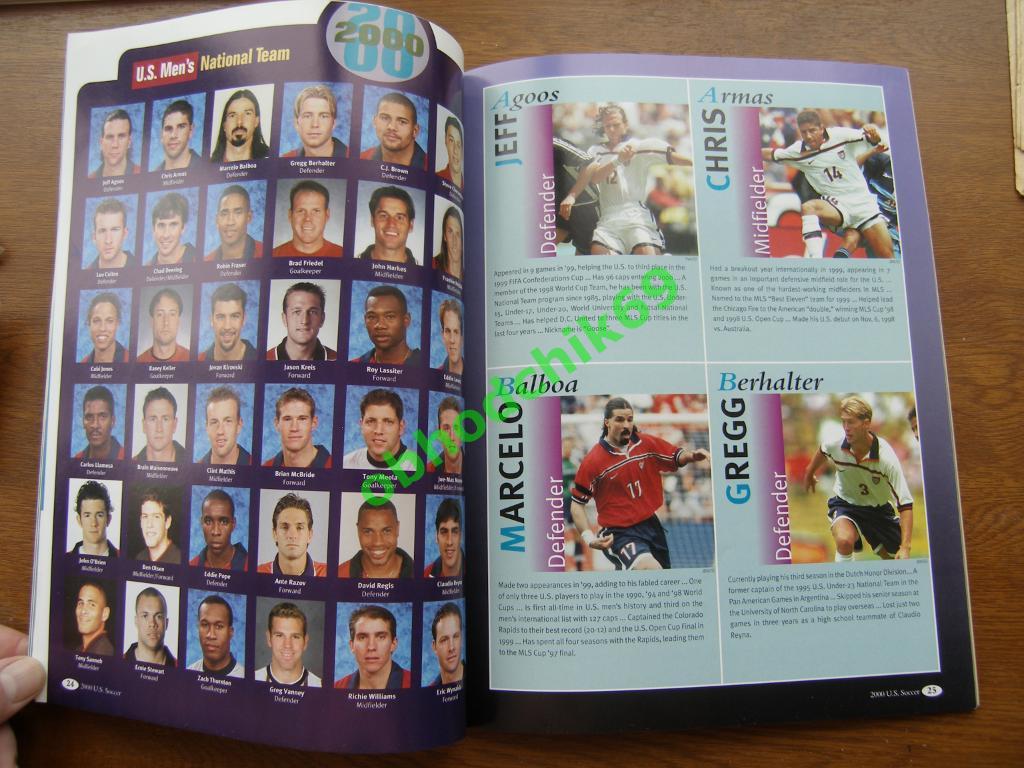 USA Soccer Yearbook 2000/ Ежегодник Футбол США сборная мужская и женская 2