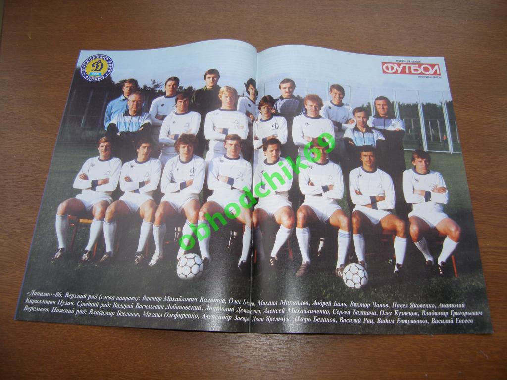 Футбол 2008 №1 Великие клубы Динамо Киев ( Постеры) 2