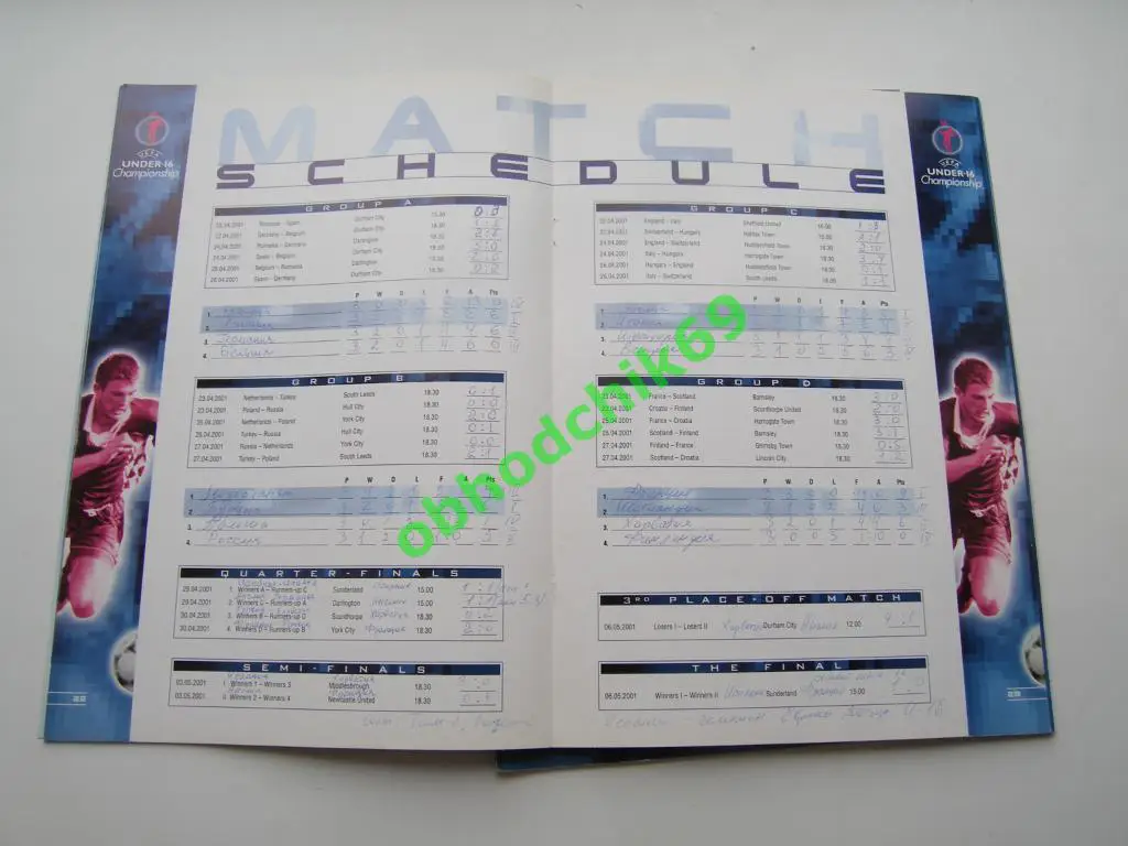 Англия 2001 юноши U-16 финал чемпионата Европы / Россия сборная + Тех Реп. 1