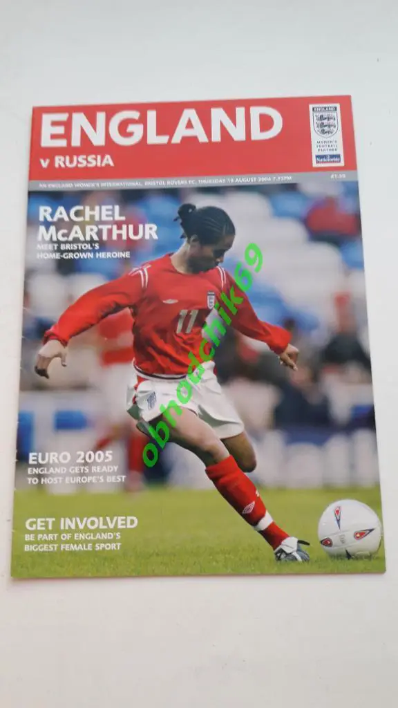 Англия Россия (сборная) женщины 18 08 2004